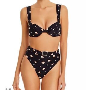 WeWoreWhat Bikini Claudia Emily floral retro belted